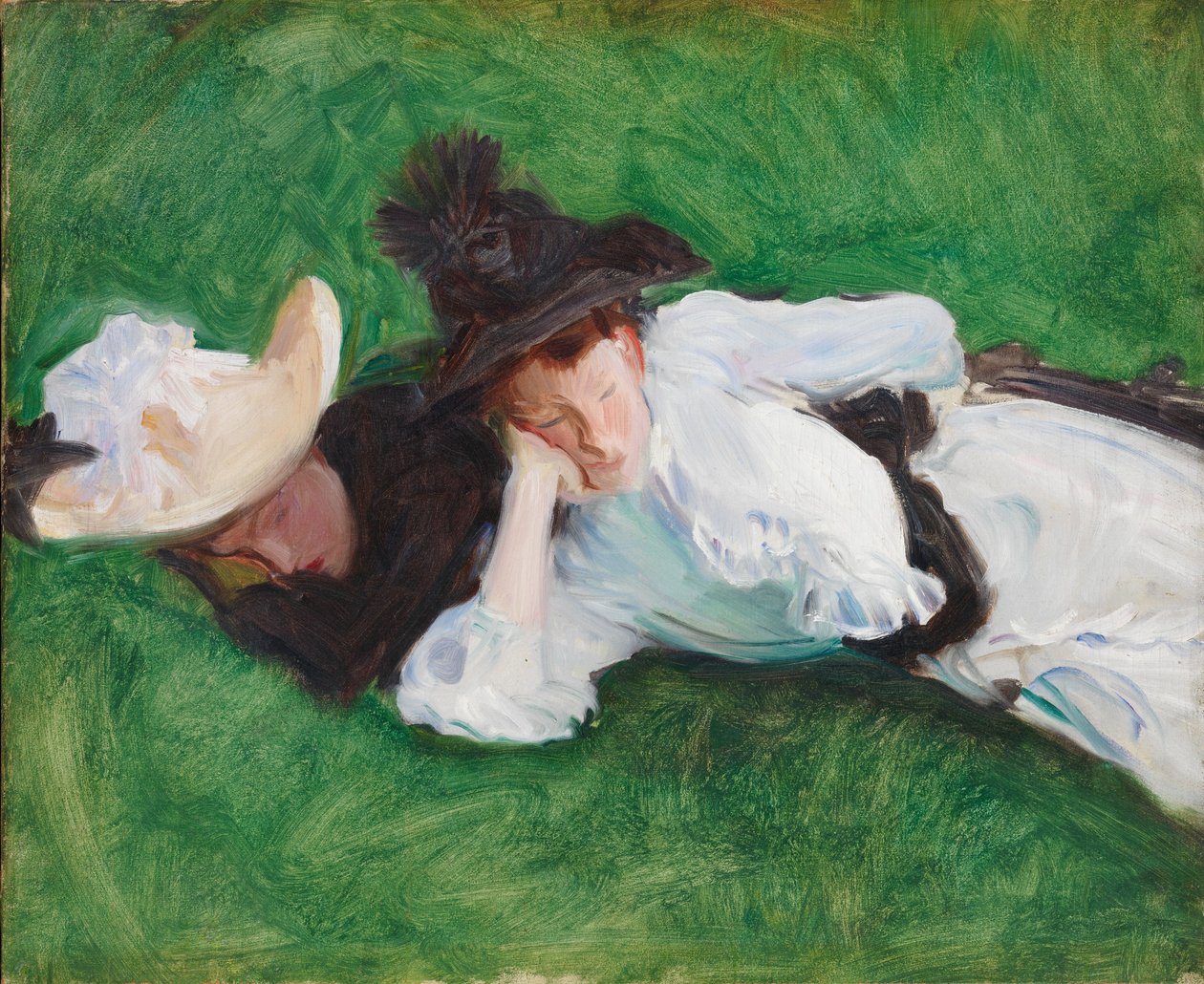 Kaksi tyttöä nurmikolla, 1889 tekijältä John Singer Sargent