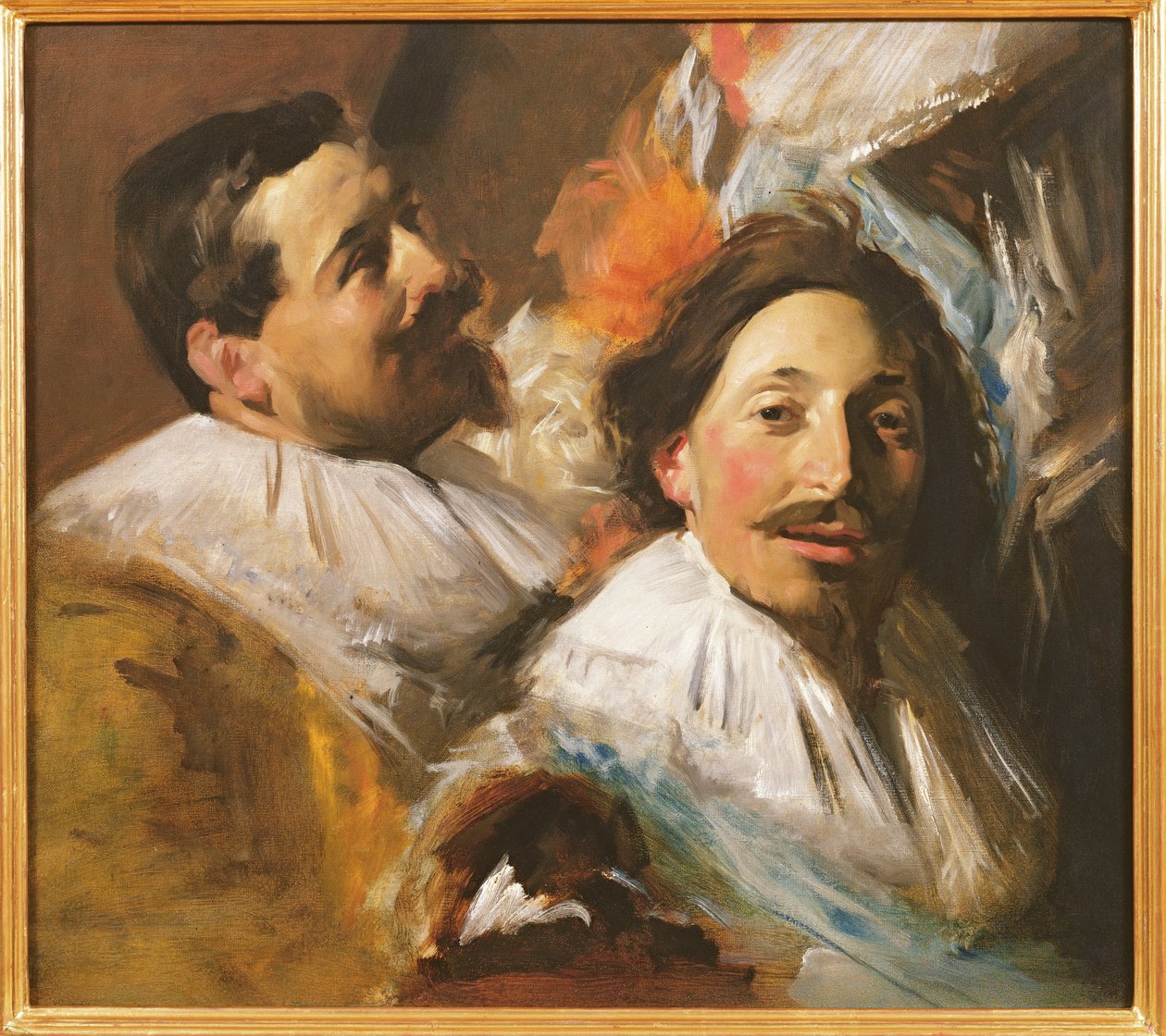Kaksi päätä upseerijuhlasta, 1880 tekijältä John Singer Sargent