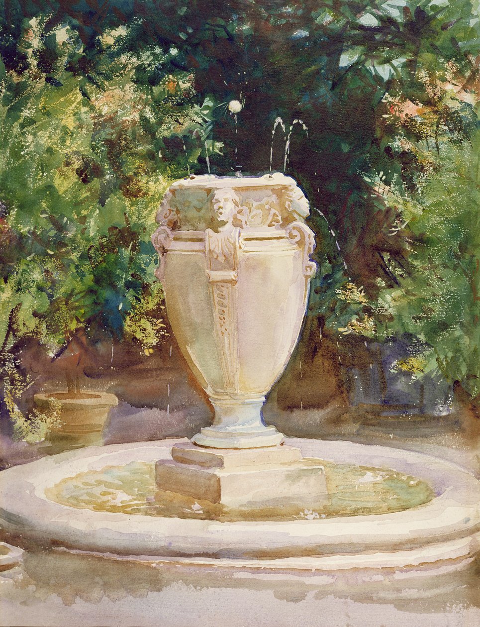 Maljakkosuihkulähde, Pocantico tekijältä John Singer Sargent