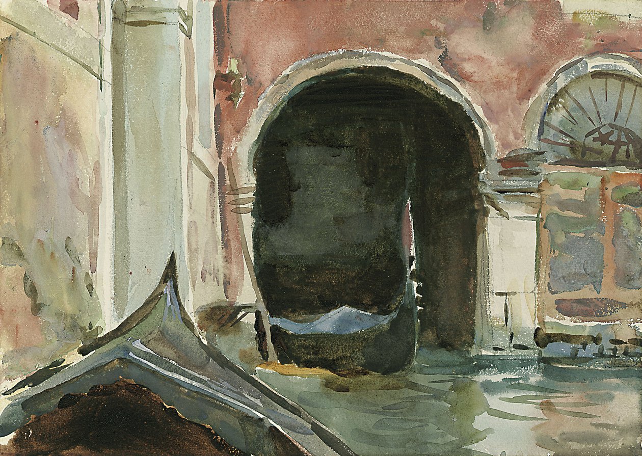 Venetsialainen kanava (akvarelli ja kynä) tekijältä John Singer Sargent
