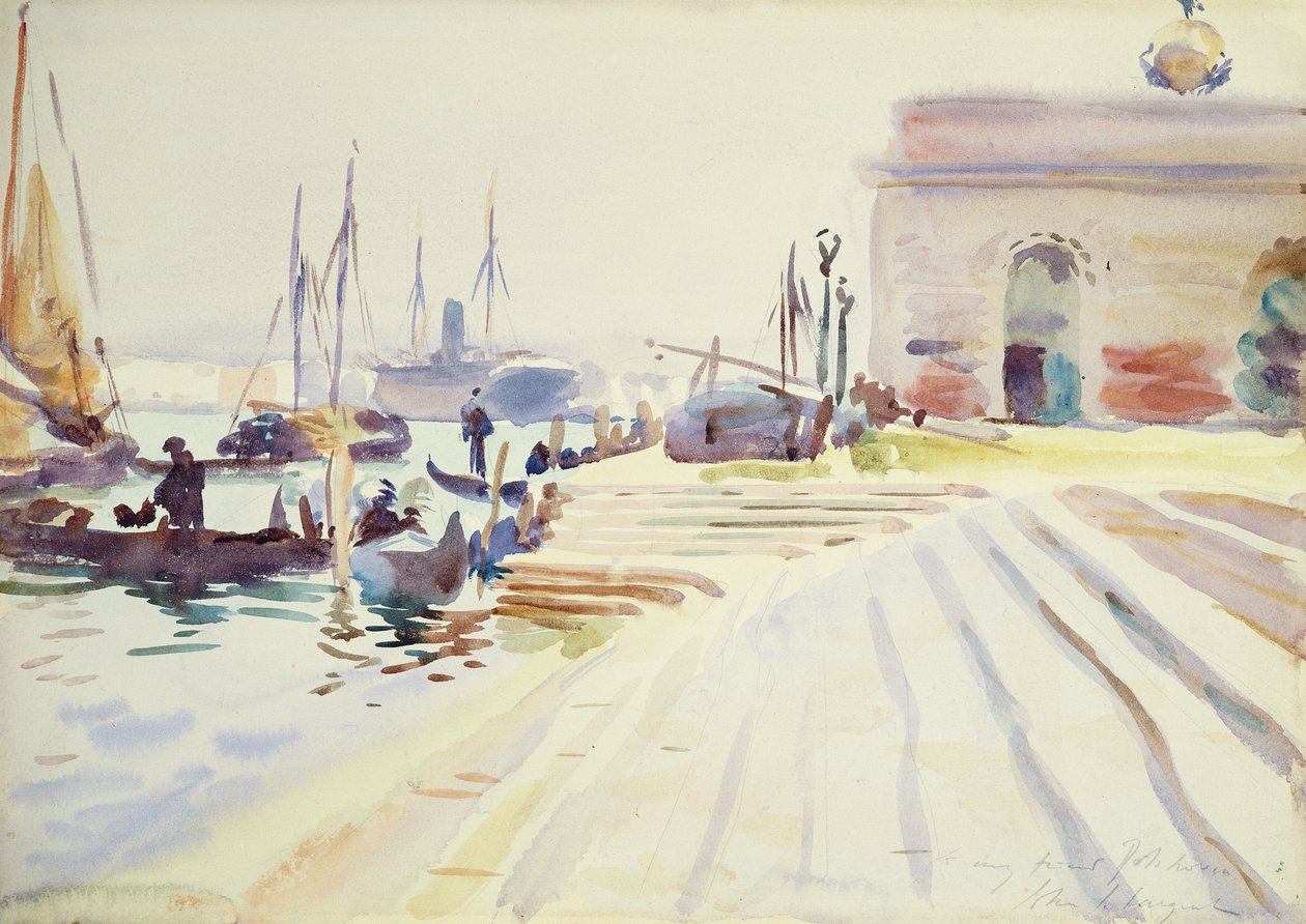 Venetsia (wc grafiitin päällä paperilla) tekijältä John Singer Sargent