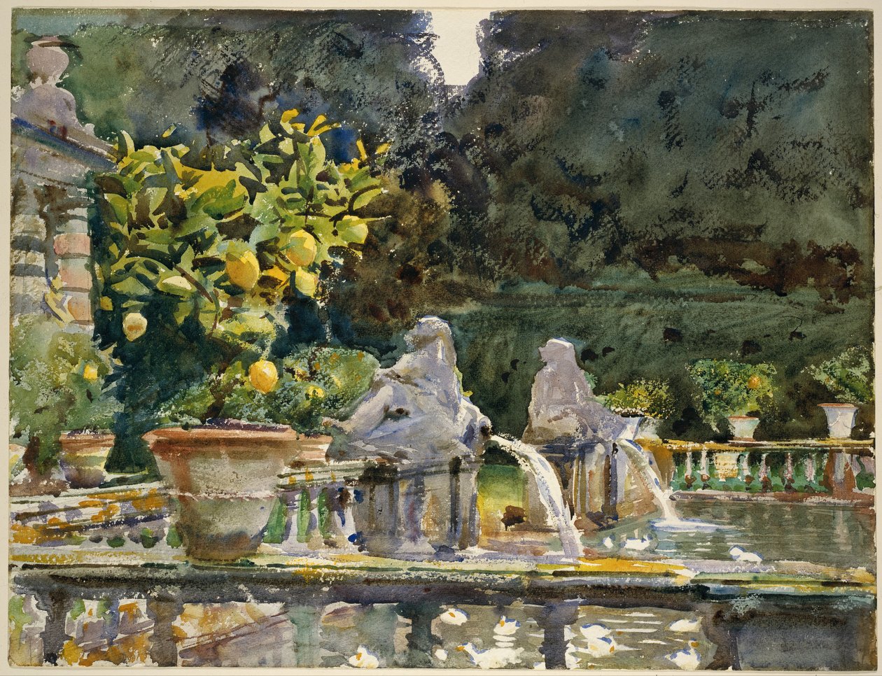 Villa di Marlia, Lucca: suihkulähde tekijältä John Singer Sargent