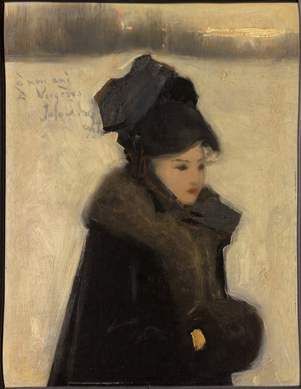 Nainen turkiksissa tekijältä John Singer Sargent