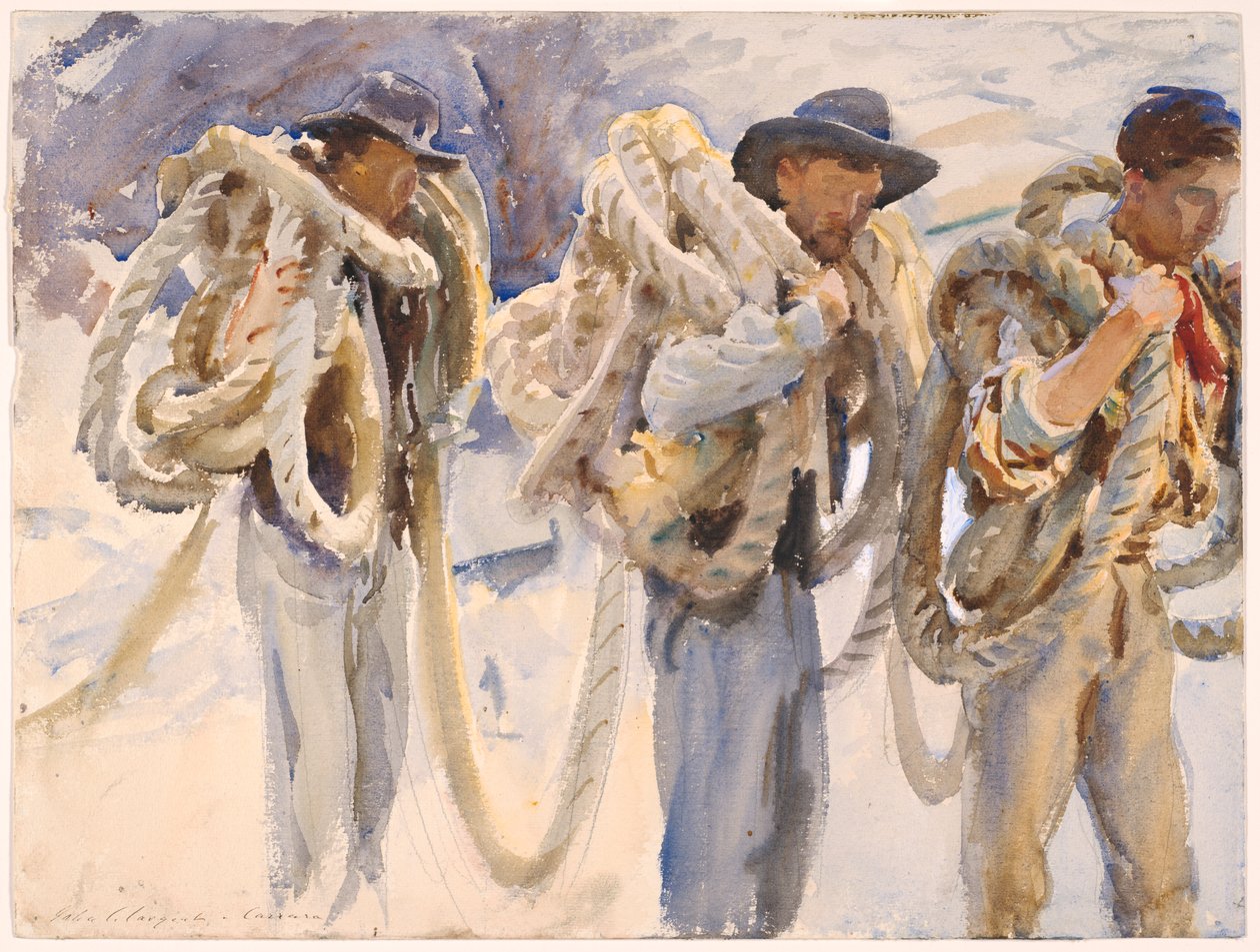 Työmiehet Carrarassa tekijältä John Singer Sargent