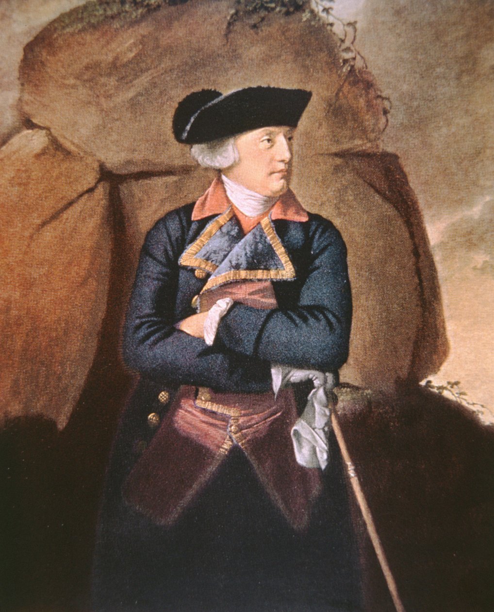 Amiraali Richard Howe (väri litho) tekijältä John Singleton (after) Copley