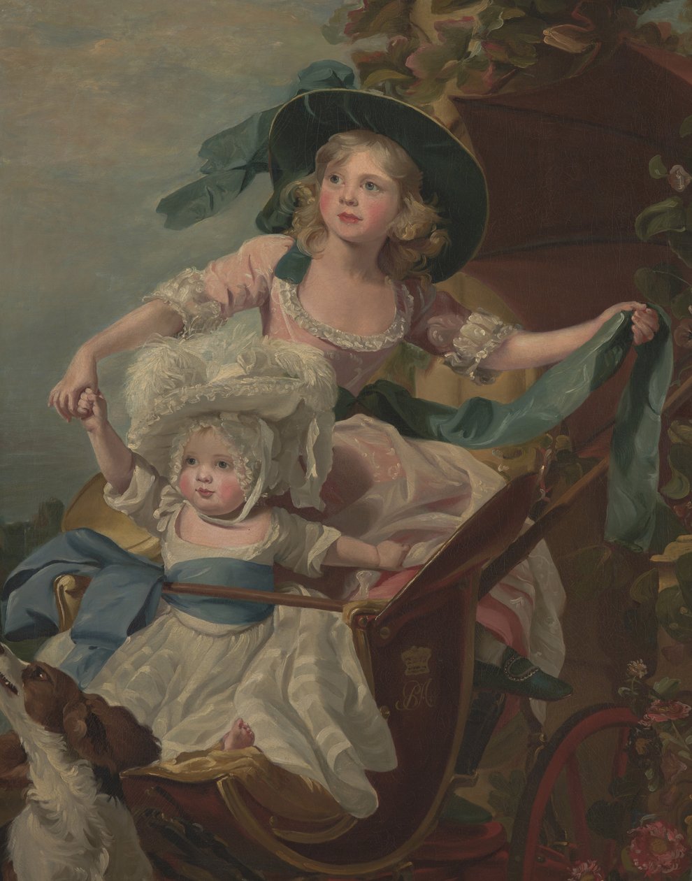 Kaksi prinsessaa, Sofia ja Amelia, Hänen Majesteettinsa, kuningas Yrjö III:n tyttäret, n. 1785 (öljy kankaalle) tekijältä John Singleton (after) Copley