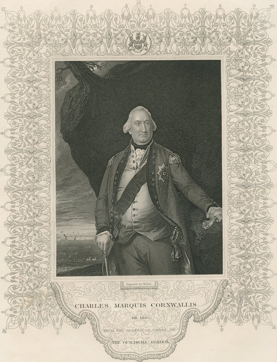 Charles Cornwallis, Galleria of Historical Portraits, julkaistu noin 1880 tekijältä John Singleton Copley