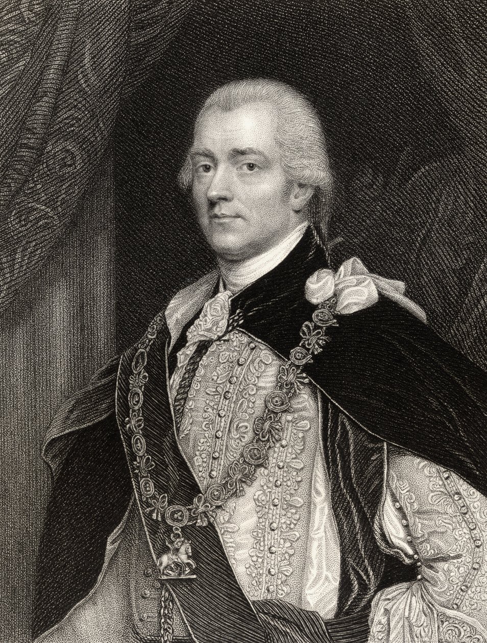 George John Spencer, 2. Earl Spencer, kaiverrus B. Holl (1808-84), National Portrait Gallerysta, osa II, julkaistu noin 1835 tekijältä John Singleton Copley