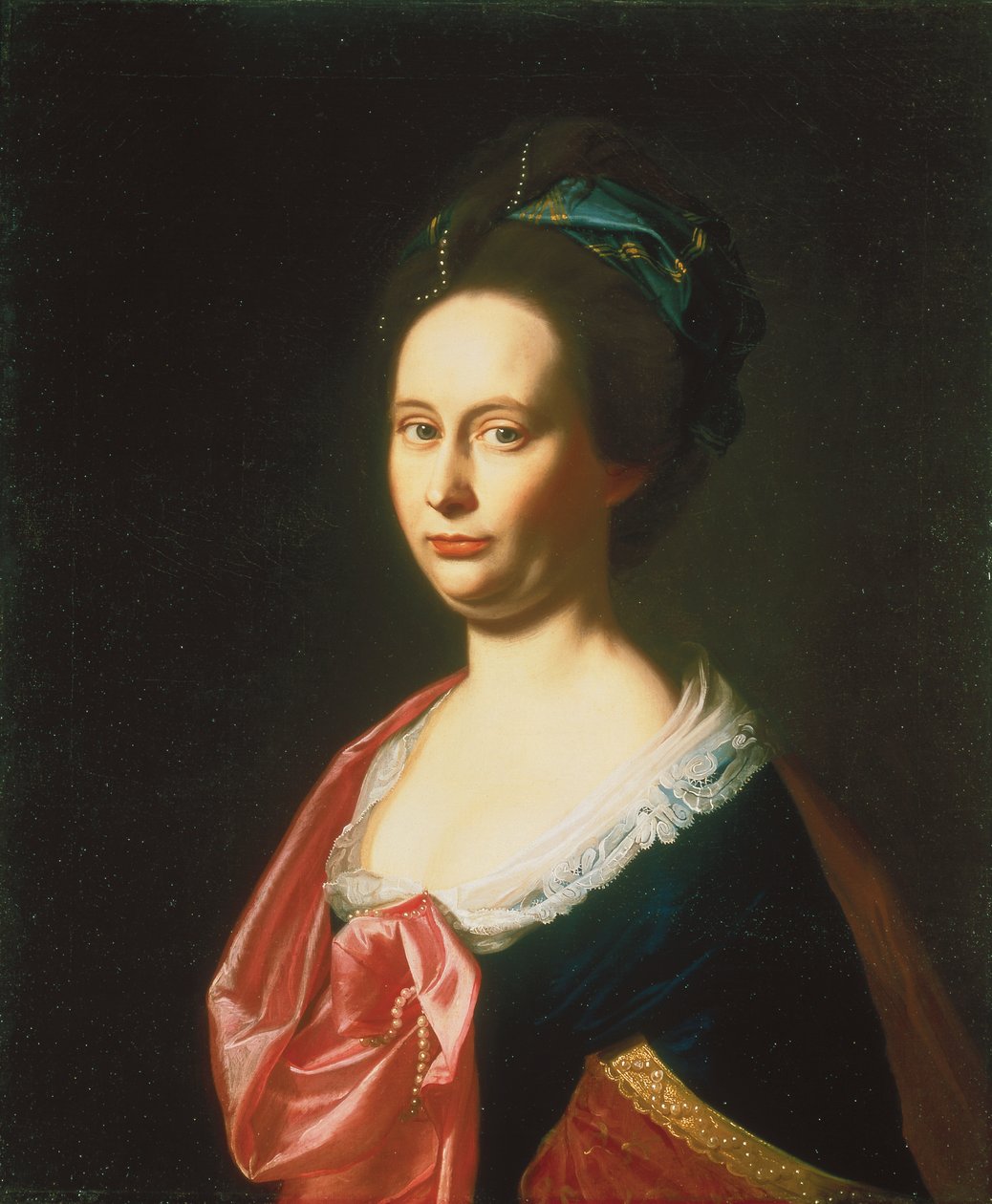 Rouva Jabez Bowenin (Sara Brown) muotokuva, n. 1771-74 tekijältä John Singleton Copley