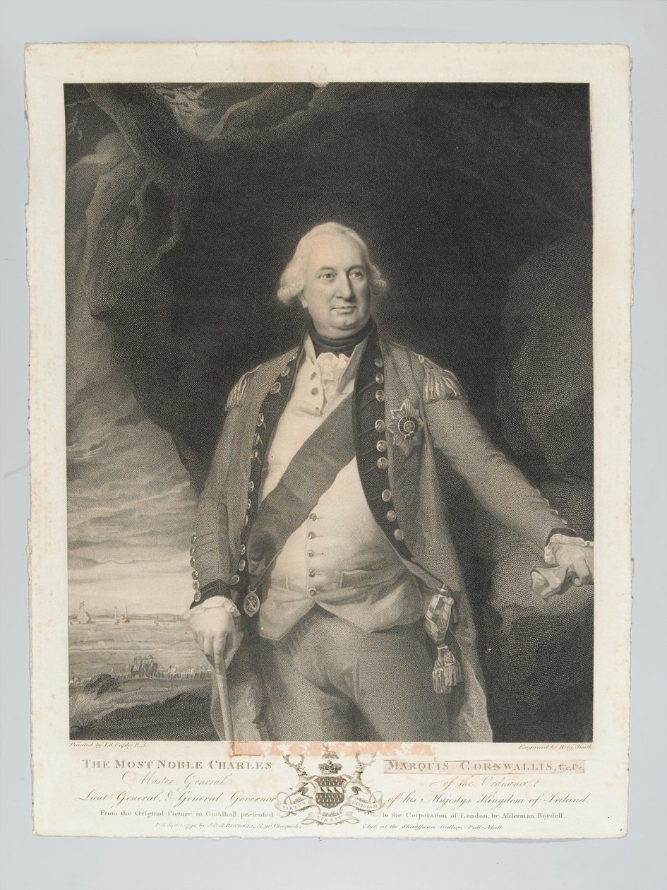 ?Jaloin Charles Marquis Cornwallis, ordnancen päällikkö, kenraaliluutnantti, Irlannin kenraalikuvernööri?, noin 1798 tekijältä John Singleton Copley