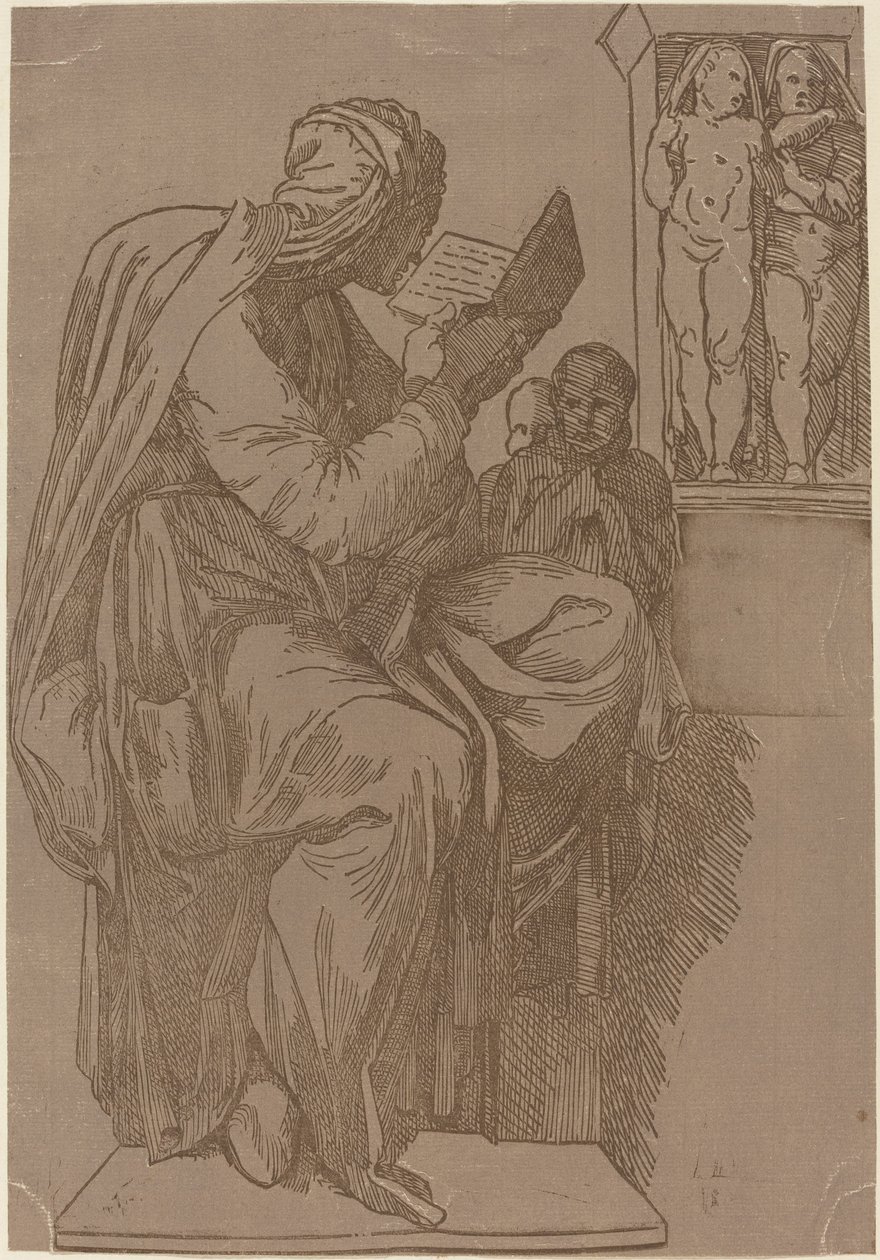 Sibylin lukeminen tekijältä John Skippe after Michelangelo