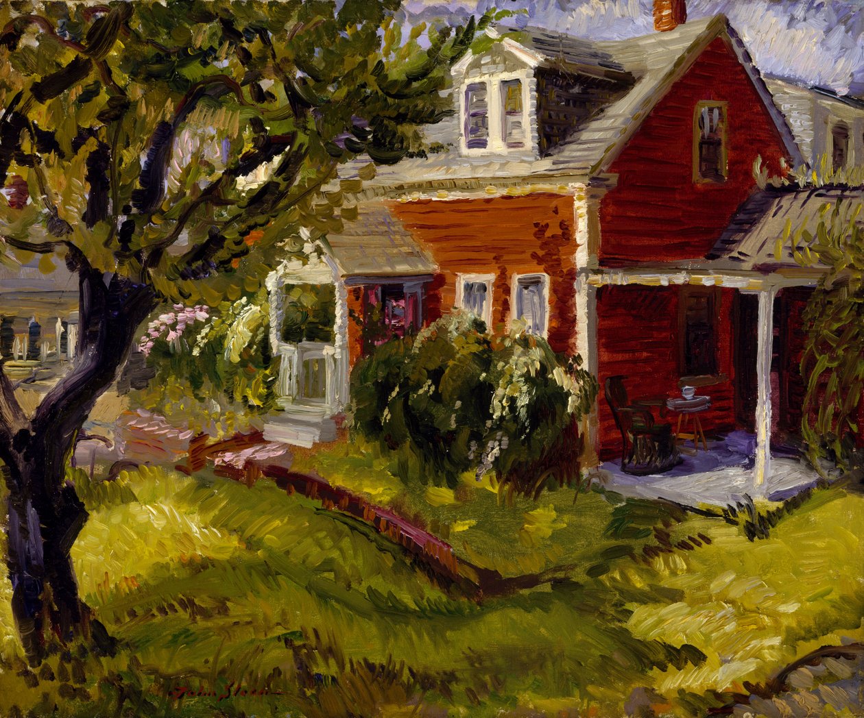 Mökki Gloucesterissa (öljy kankaalle) tekijältä John French Sloan