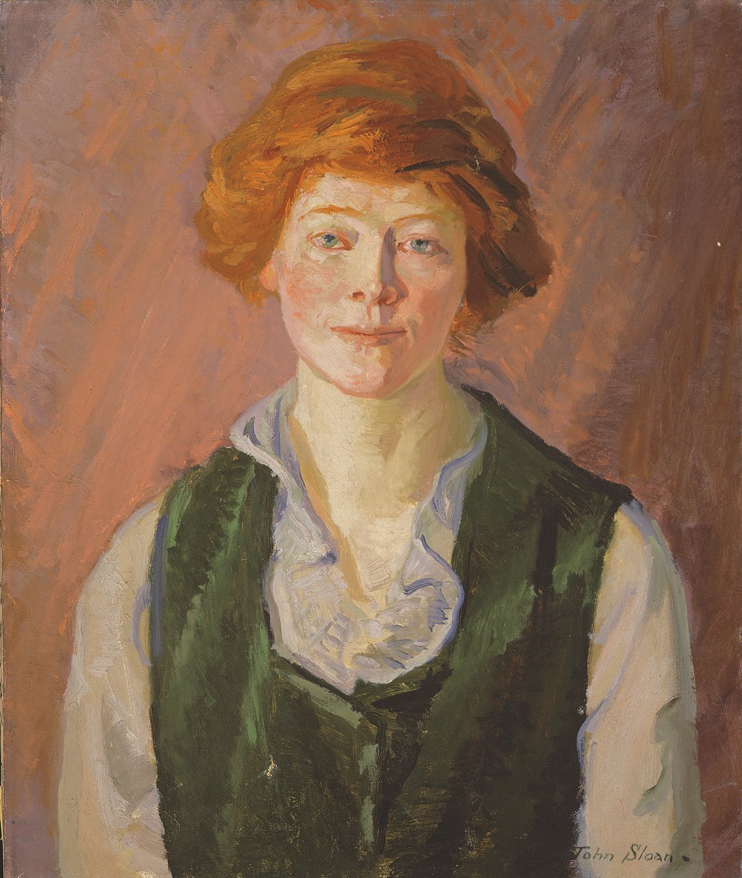 Vihreä liivi (Jennie Doyle) 1914-15 (öljy kankaalle) tekijältä John French Sloan