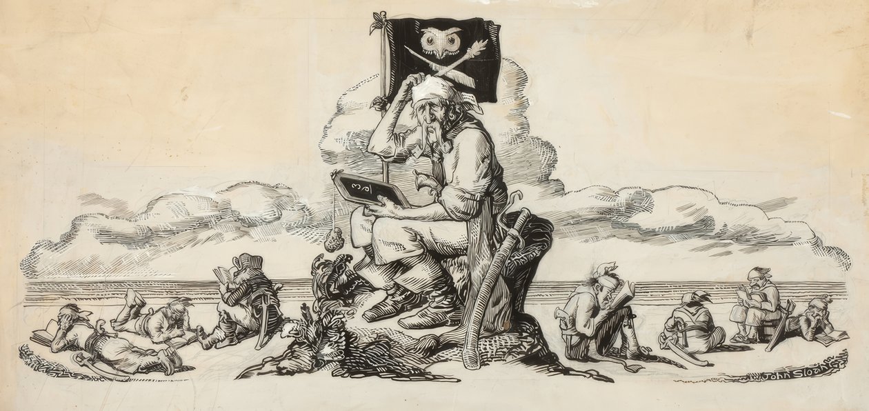 Tähän päättyy ikimuistoinen ja poikkeuksellisen merkittävä neliosainen kertomus Mehitabelista ja hänen epätoivoisista oppineistaan. tekijältä John Sloan
