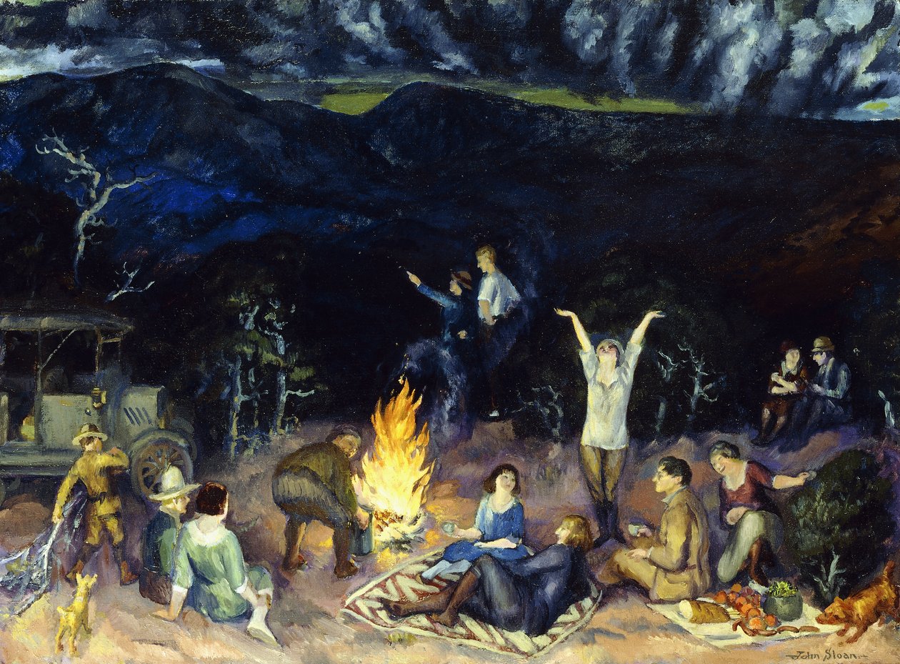 Piknik harjulla tekijältä John French Sloan