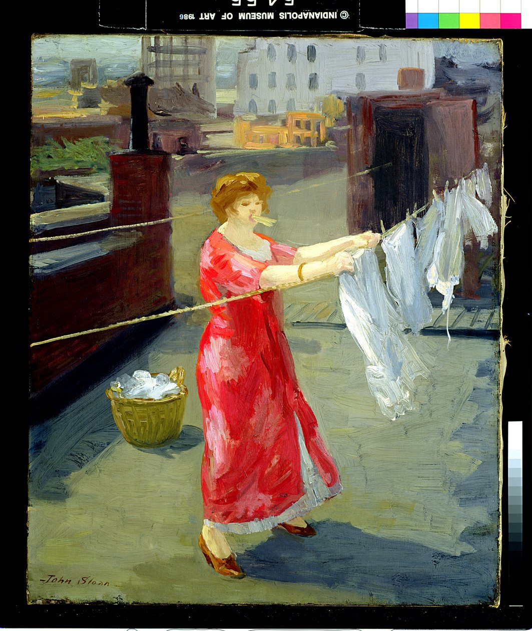 Punainen kimono katolla tekijältä John French Sloan