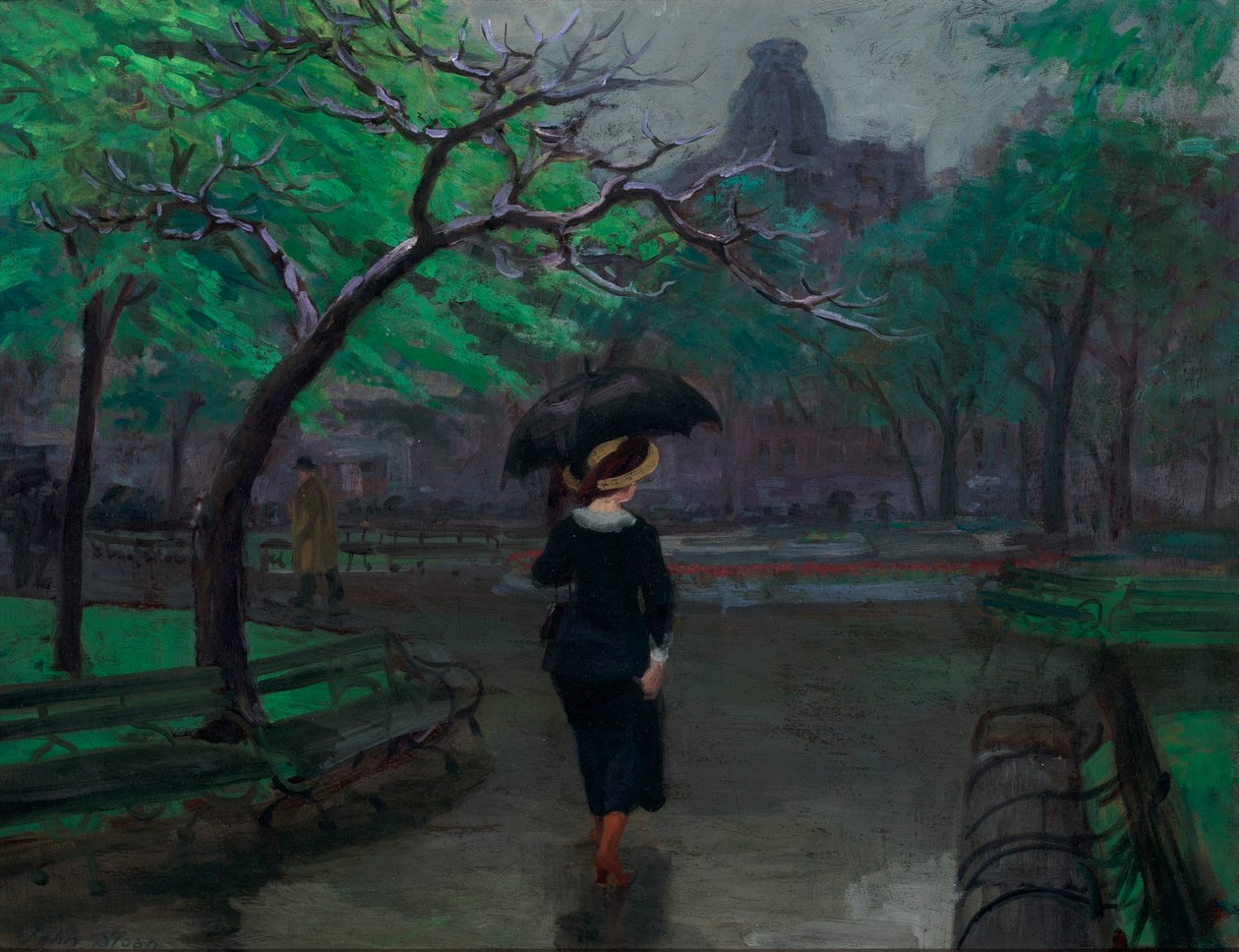 Kevätsade, New York tekijältä John French Sloan