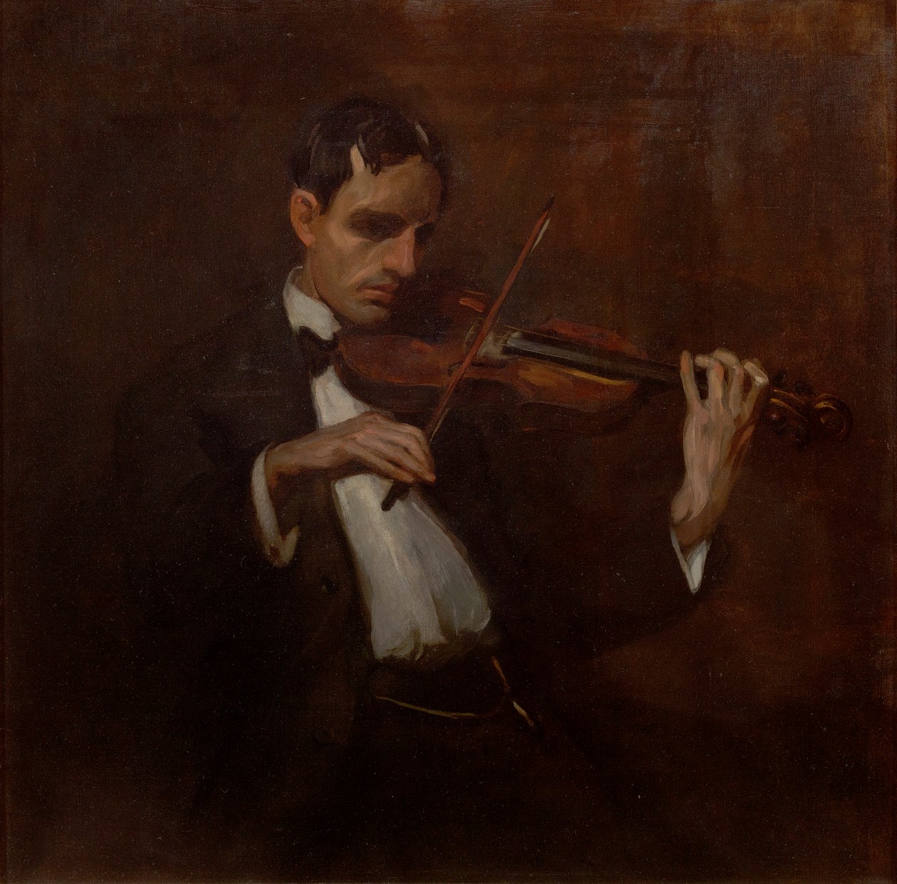 Viulisti - Will Bradner (öljy kankaalle) tekijältä John French Sloan