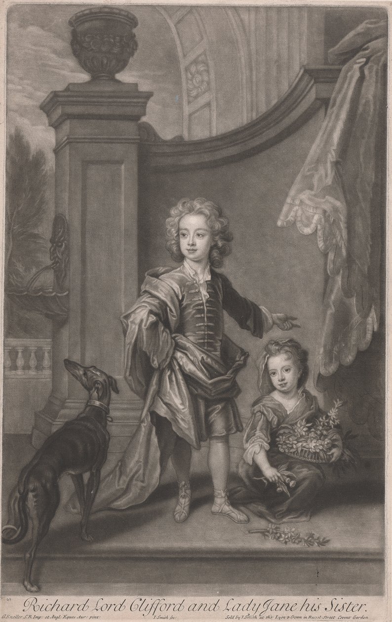 Richard, Lord Clifford (1695-1753) ja hänen sisarensa, Lady Jane Boyle (k. 1780) tekijältä John Smith