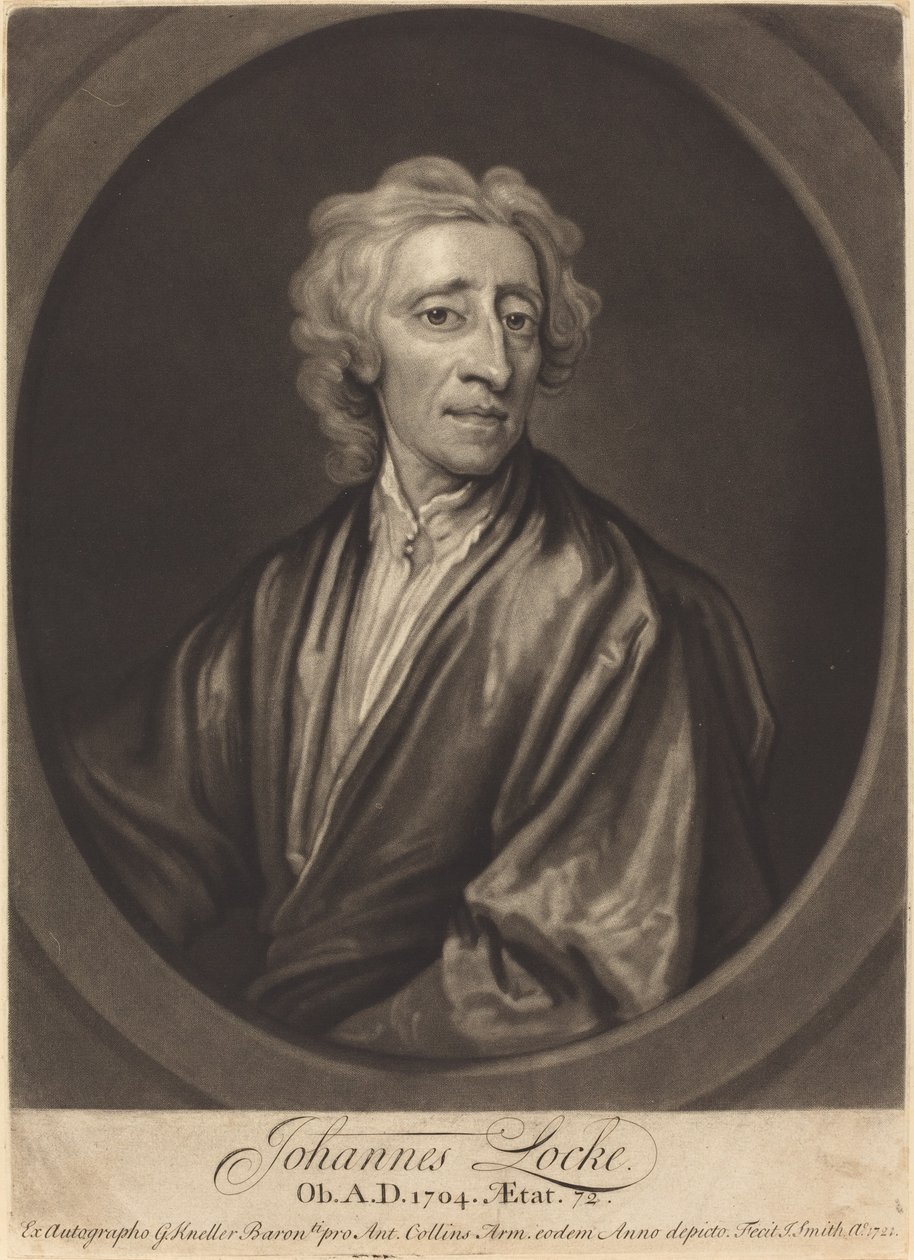 John Locke tekijältä John Smith after Sir Godfrey Kneller