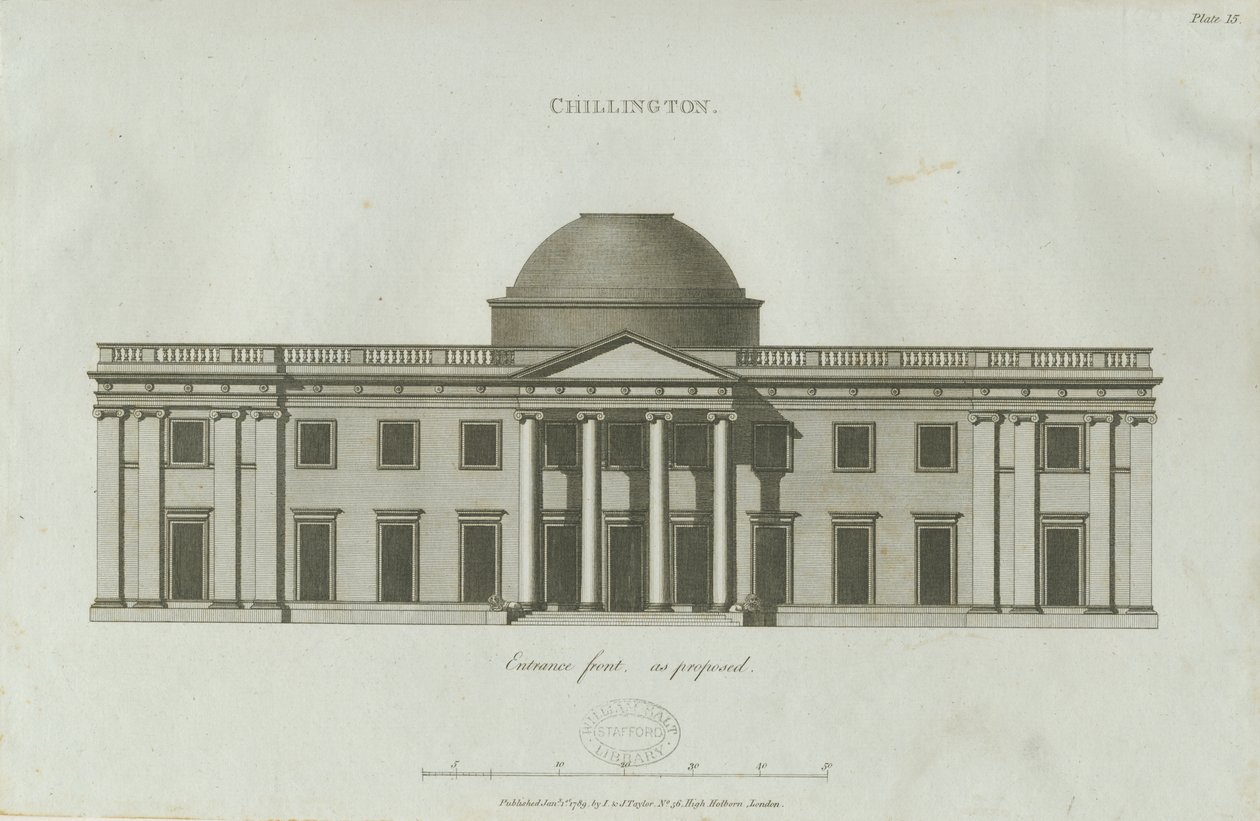 Chillington Hall: kaiverrus tekijältä John Soane