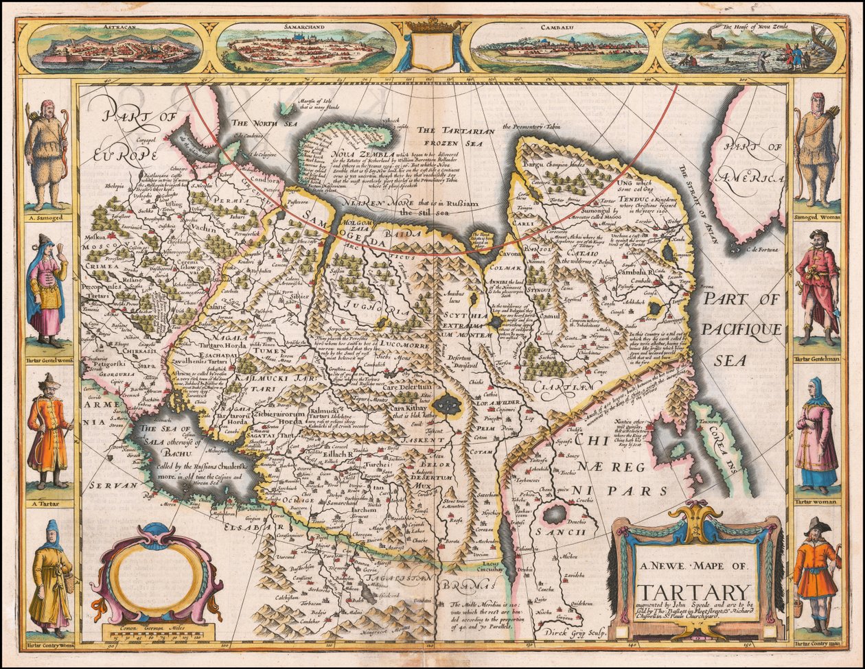 John Speedin laatima Tartarian kartta vuodelta 1626 tekijältä John Speed