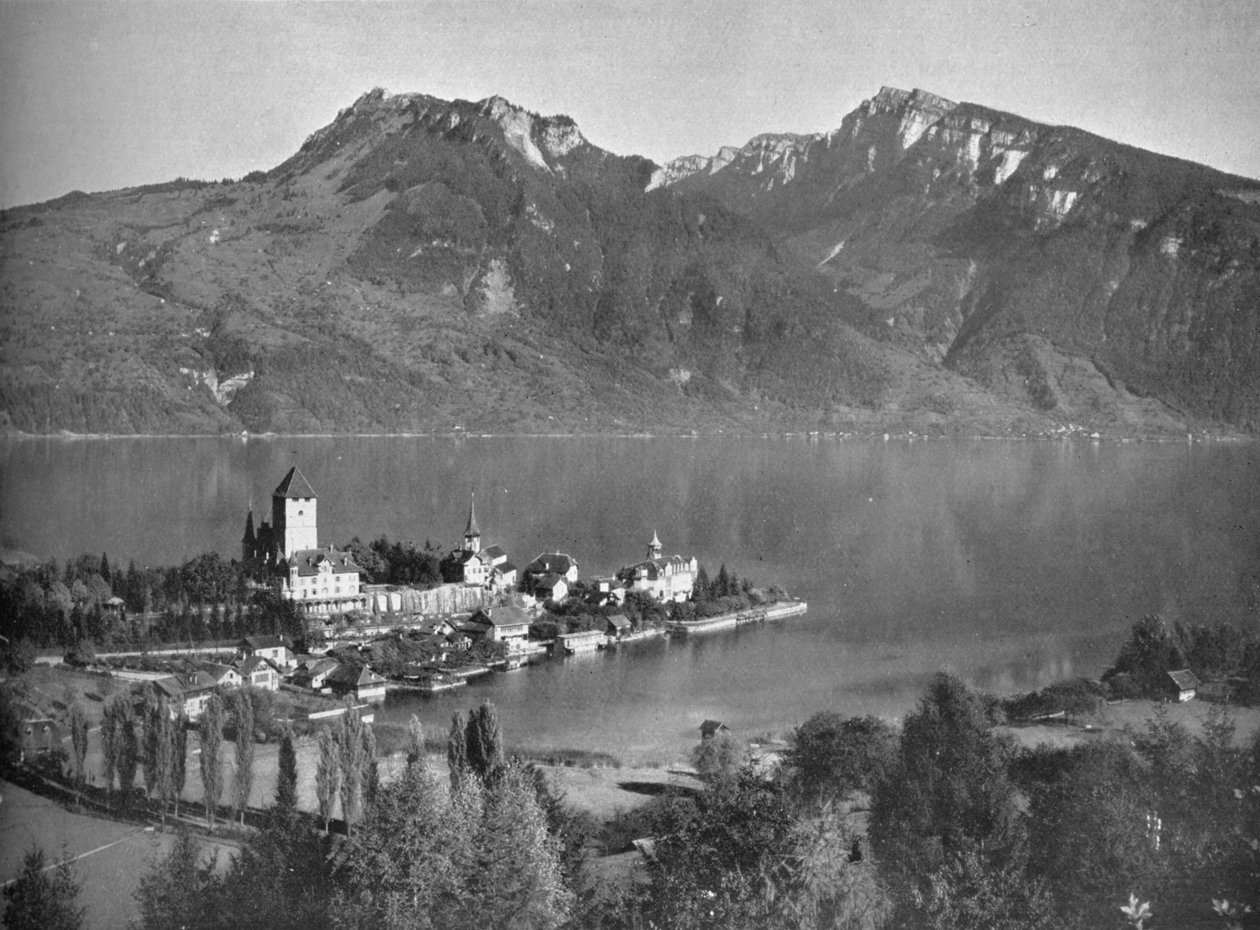 Spiez, Thun-järvellä, 1910 tekijältä John Swain and Son