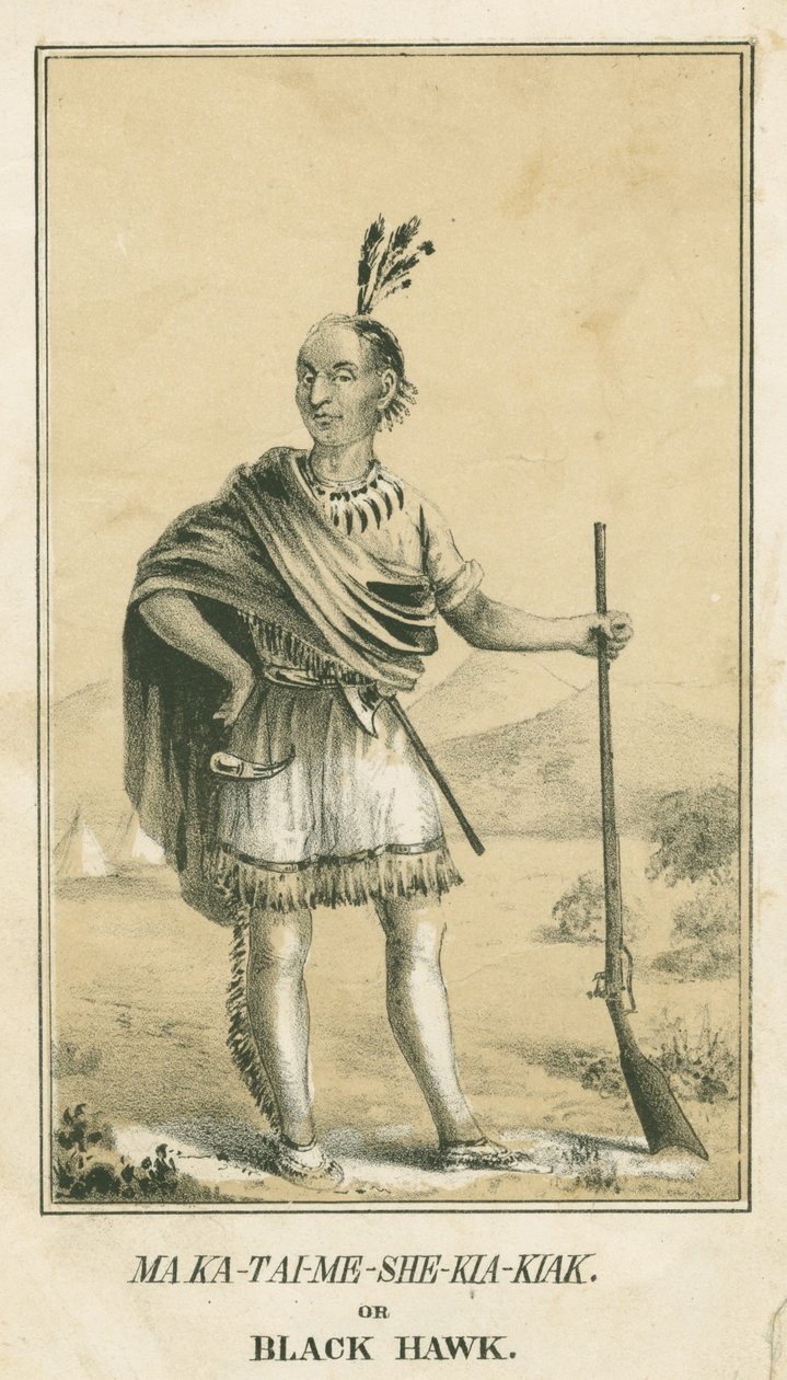 Ma Ka-Tai-Me-She-Kia-Kiak tai Black Hawk, 1840 tekijältä John T. Bowen