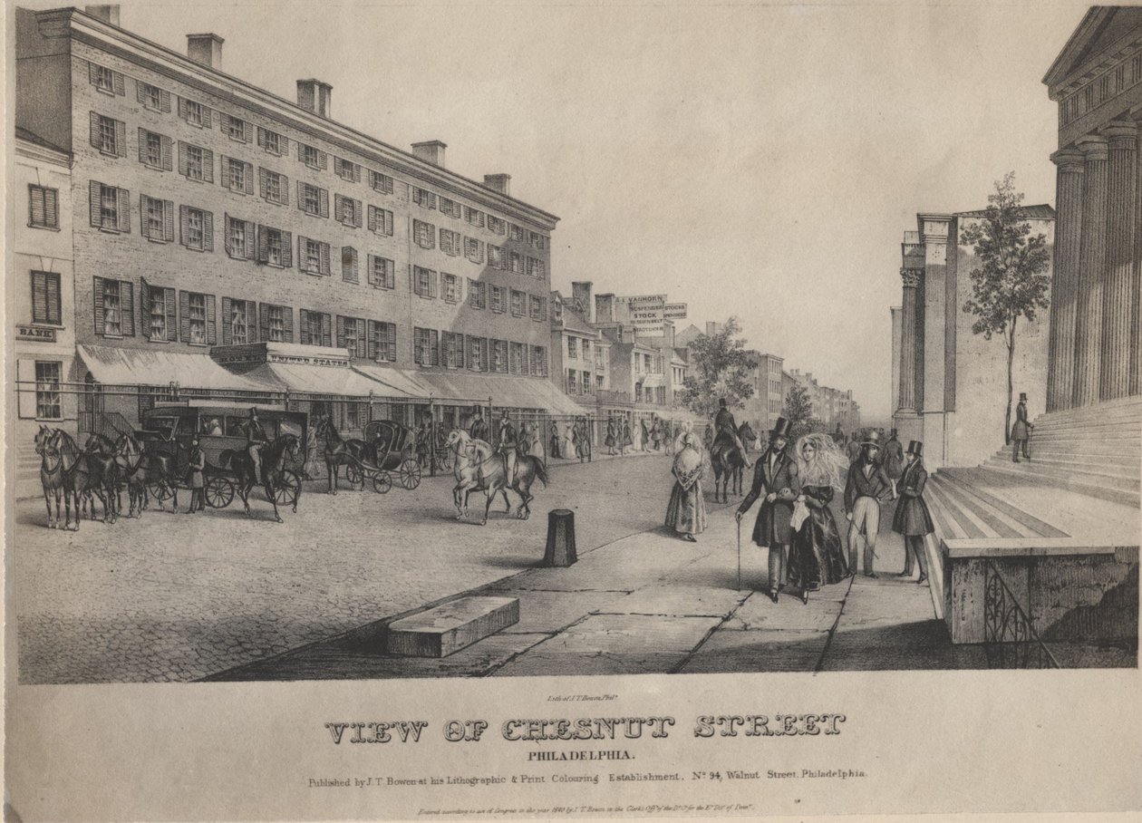 Näkymä Chestnut Streetille, Philadelphia tekijältä John T. Bowen