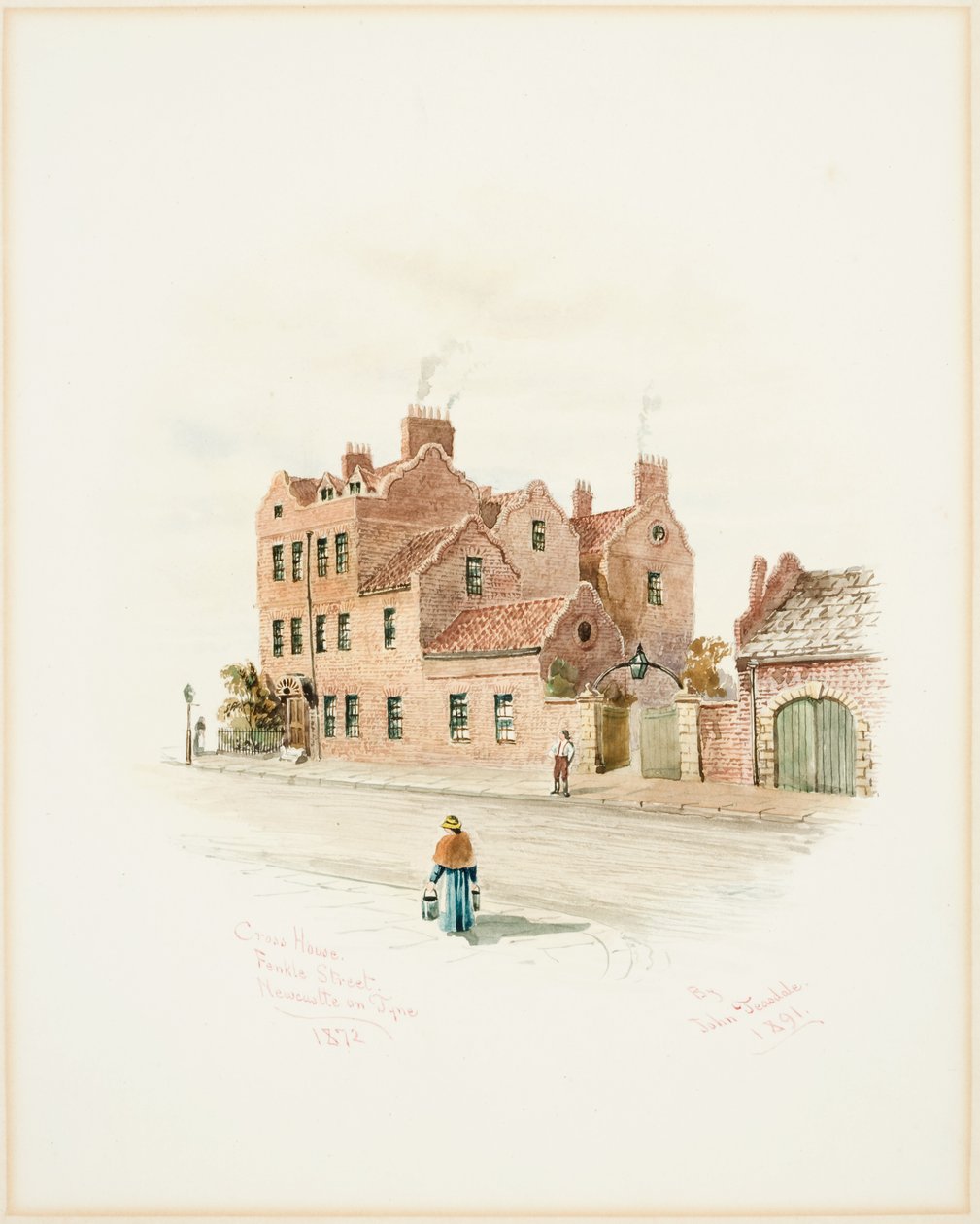 Cross House, Fenkle Street, Newcastle upon Tyne (vartalon väri) tekijältä John Teasdale