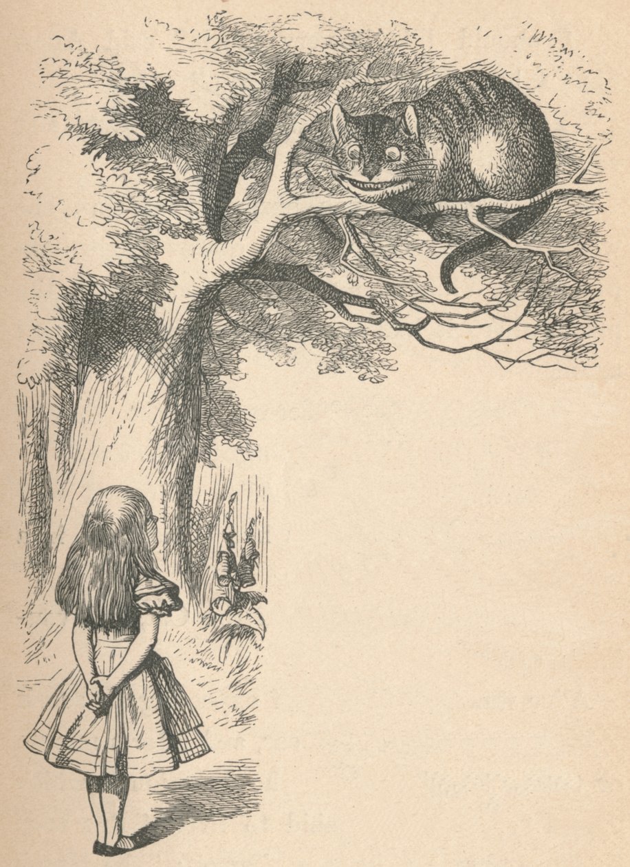 Alice ja Cheshiren kissa, 1889 tekijältä John Tenniel
