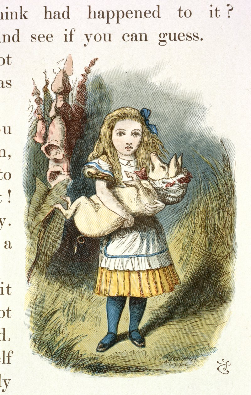 Liisa ja possu-vauva tekijältä John Tenniel