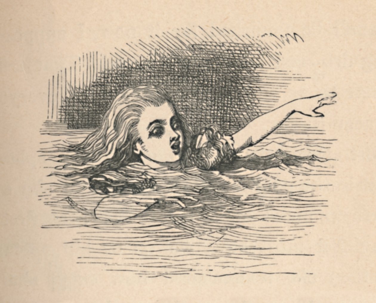 Liisa kyynelten meressä, 1889 tekijältä John Tenniel