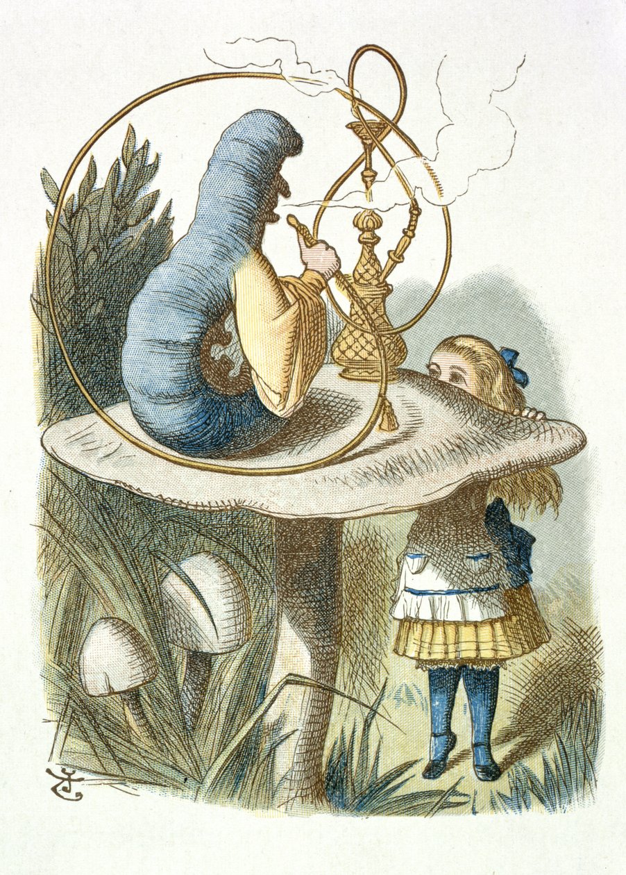 Alice tapaa sinisen toukan tekijältä John Tenniel