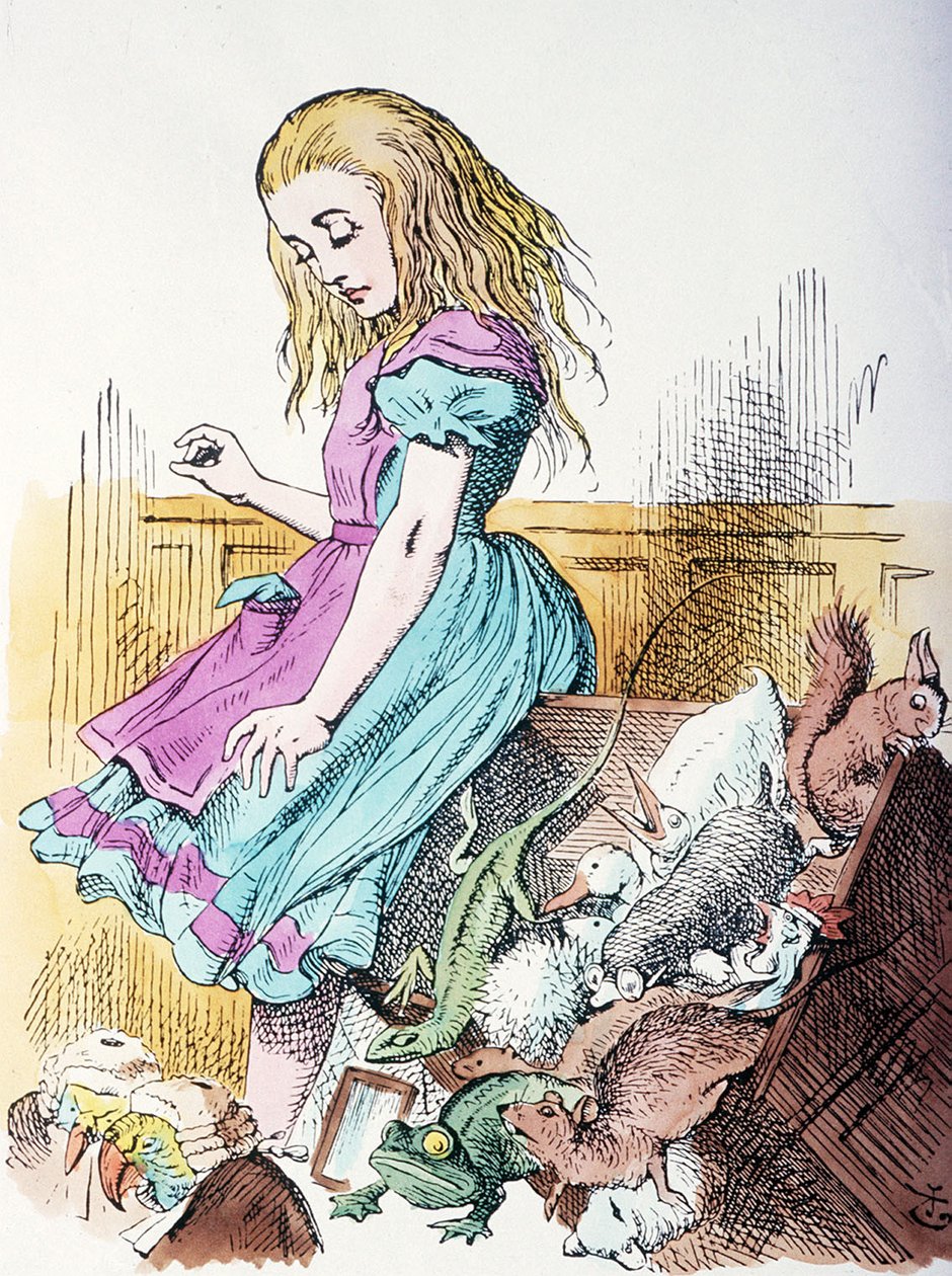 Alice eläinten ympäröimänä tekijältä John Tenniel