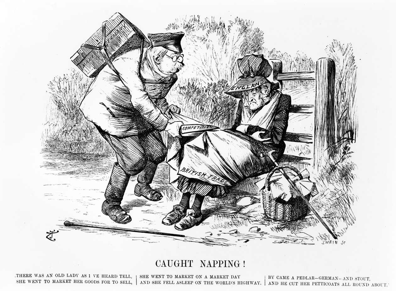 Caught Nappping!, kuva "Punchista", 5. syyskuuta 1896 tekijältä John Tenniel