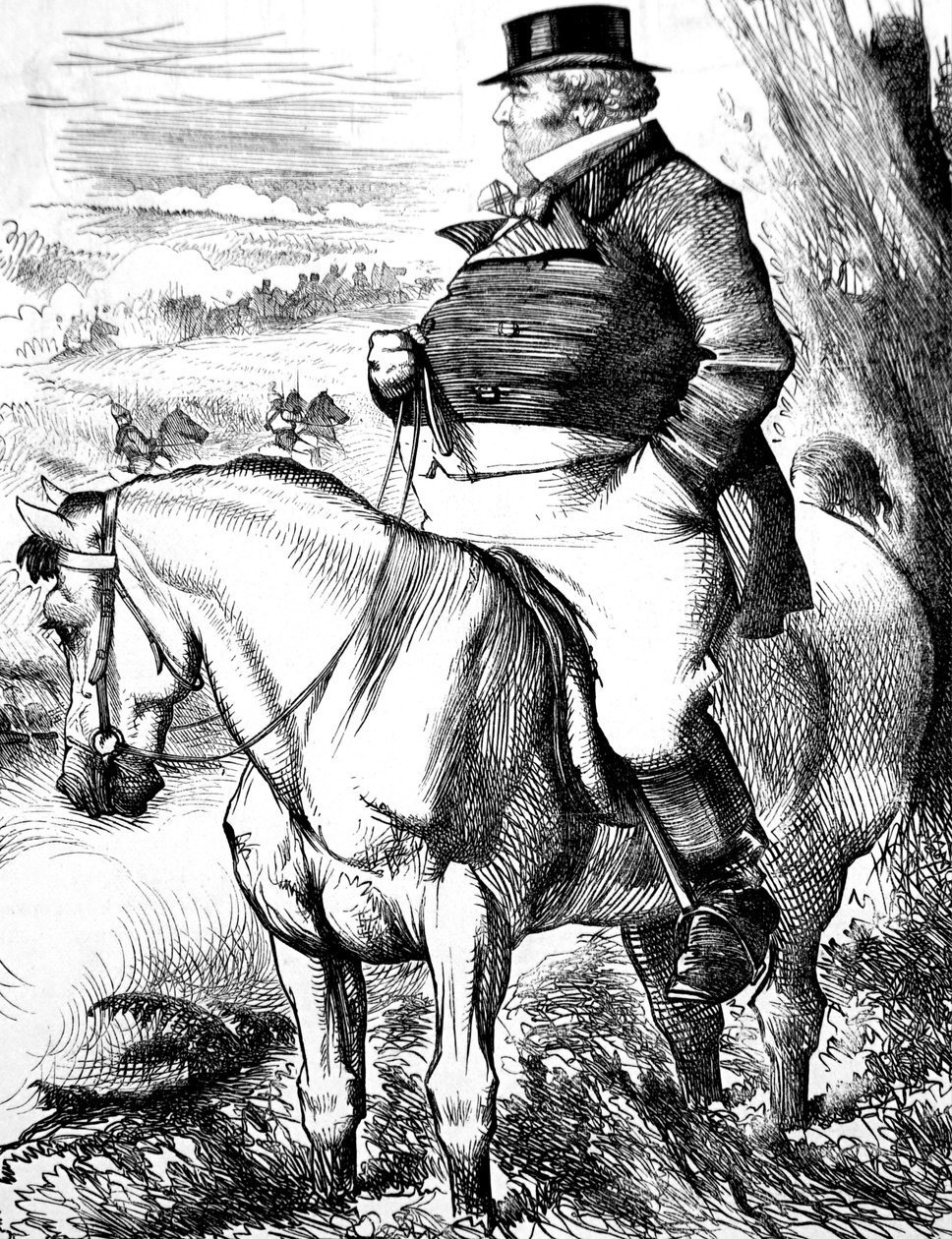 John Bull katsomassa syksyn liikkeitä tekijältä John Tenniel