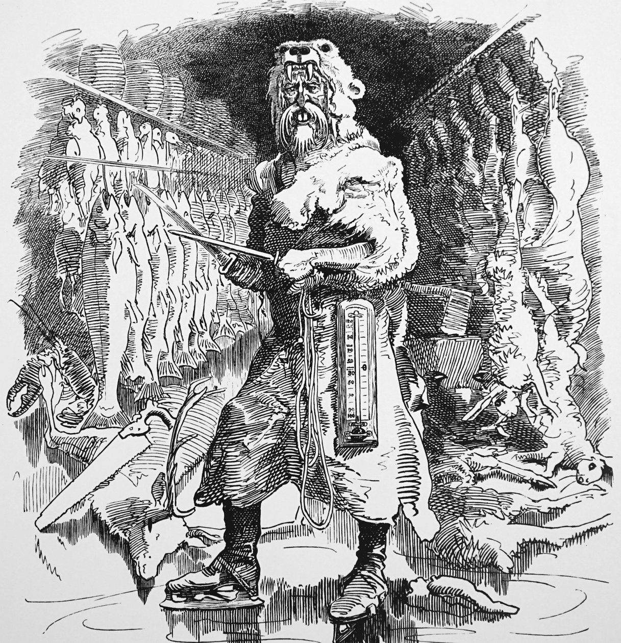 Herra Punchin näkemys jäähdytyksen tulevaisuuden merkityksestä tekijältä John Tenniel