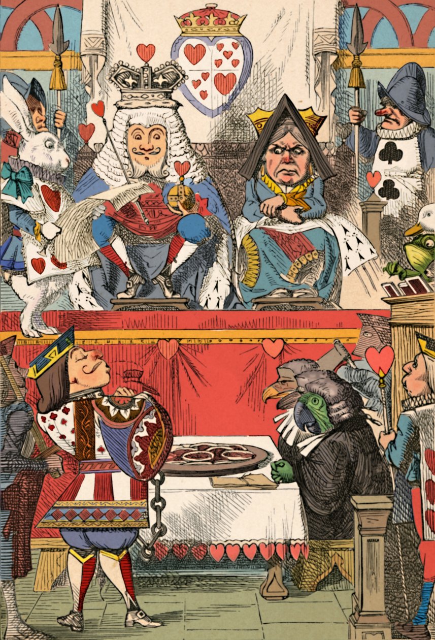 Sydänten kuningas ja kuningatar hovissa, 1889 tekijältä John Tenniel