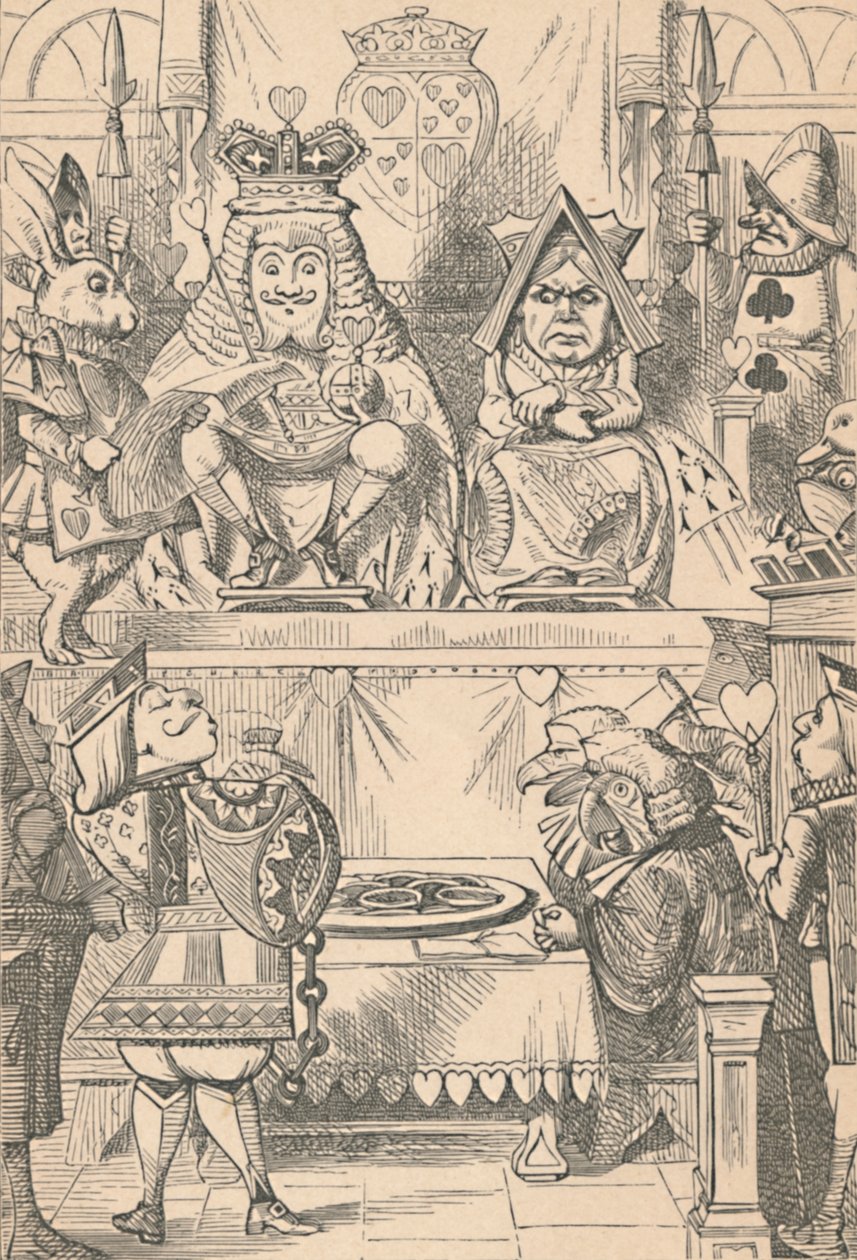 Sydänten kuningas ja kuningatar hovissa, 1889 tekijältä John Tenniel