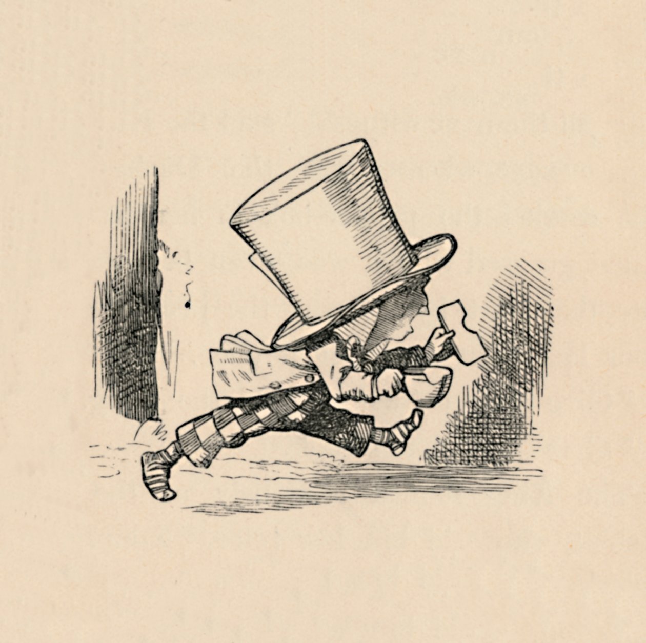 Hullu Hatuntekijä, luvussa The Tarts, 1889 tekijältä John Tenniel
