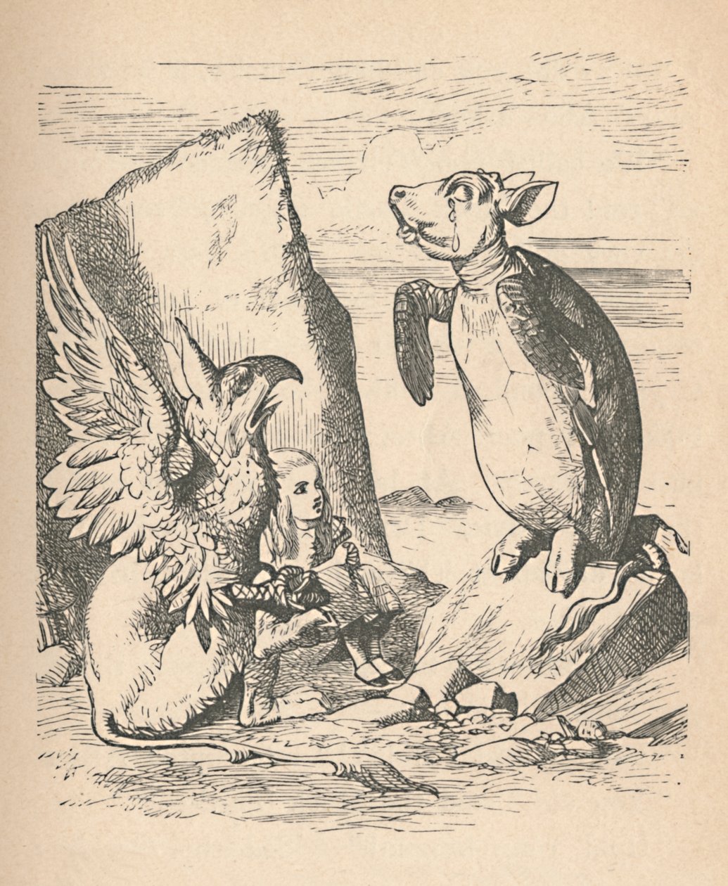 Pilkikilpikonna, Gryphon ja Liisa, 1889 tekijältä John Tenniel