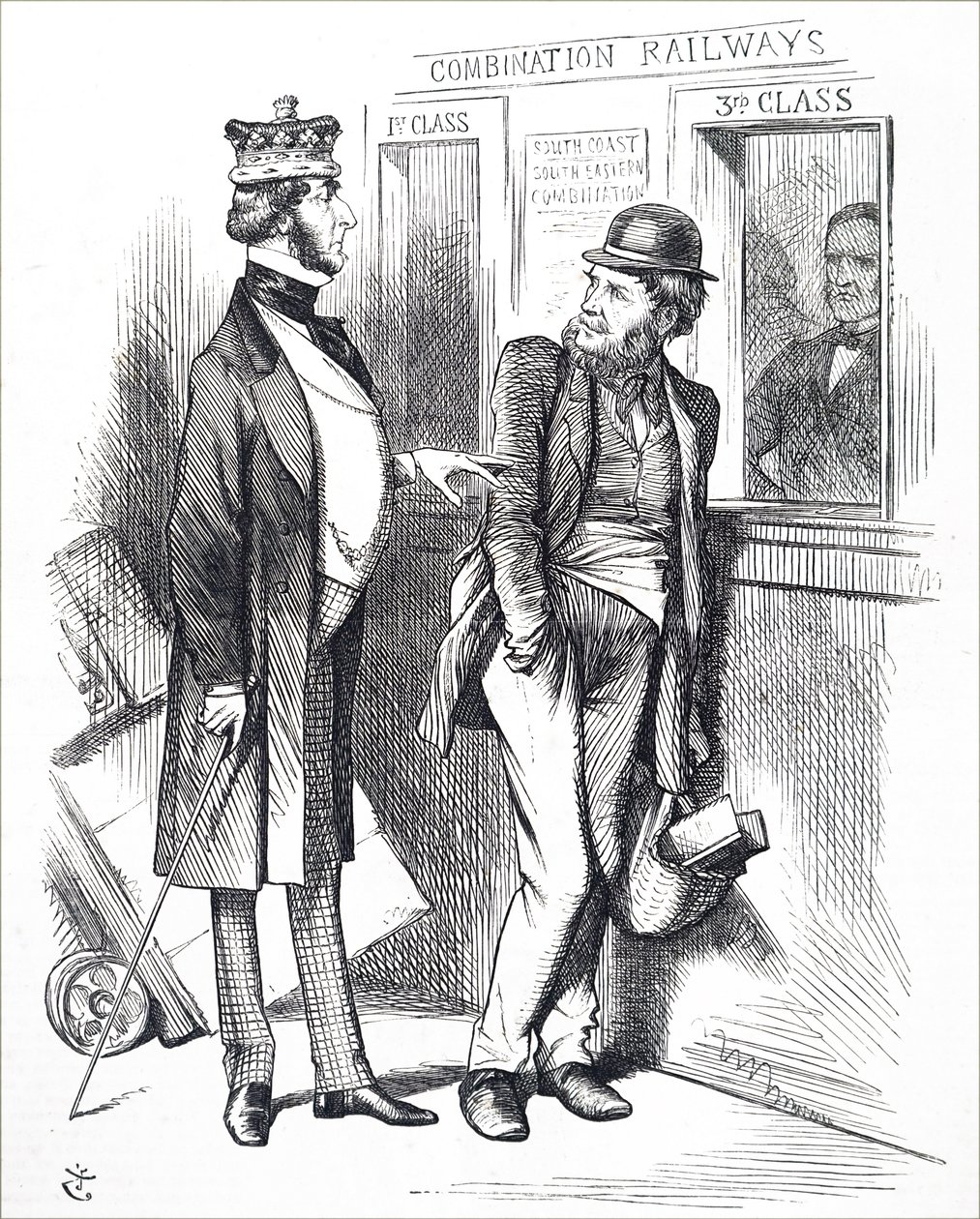 Junaliikenteen hinnat nousevat. tekijältä John Tenniel