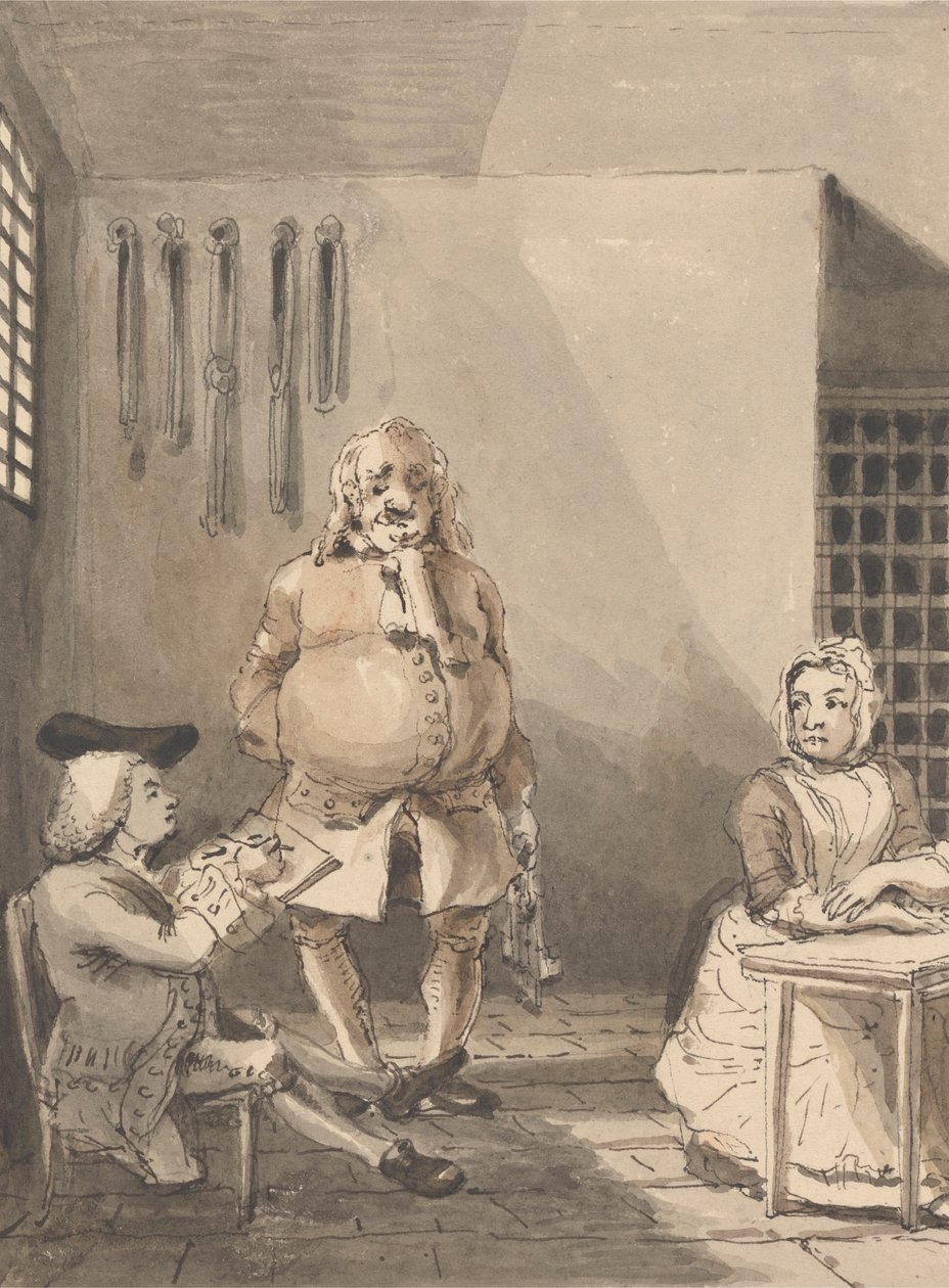 Hogarth piirtää Sarah Malcolmia tekijältä John Thomas Smith