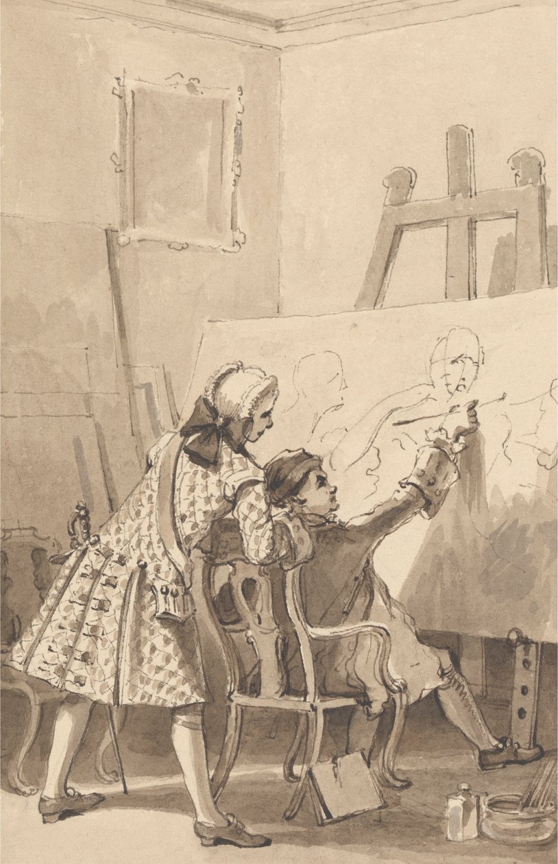 Hogarthin maalaus "Naisen viimeinen panos" Lord Charlemontin läsnäollessa tekijältä John Thomas Smith