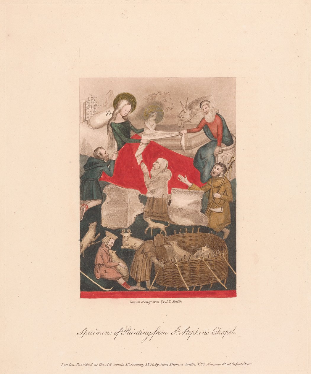 Muster der Malerei aus der St. Stephanskapelle tekijältä John Thomas Smith