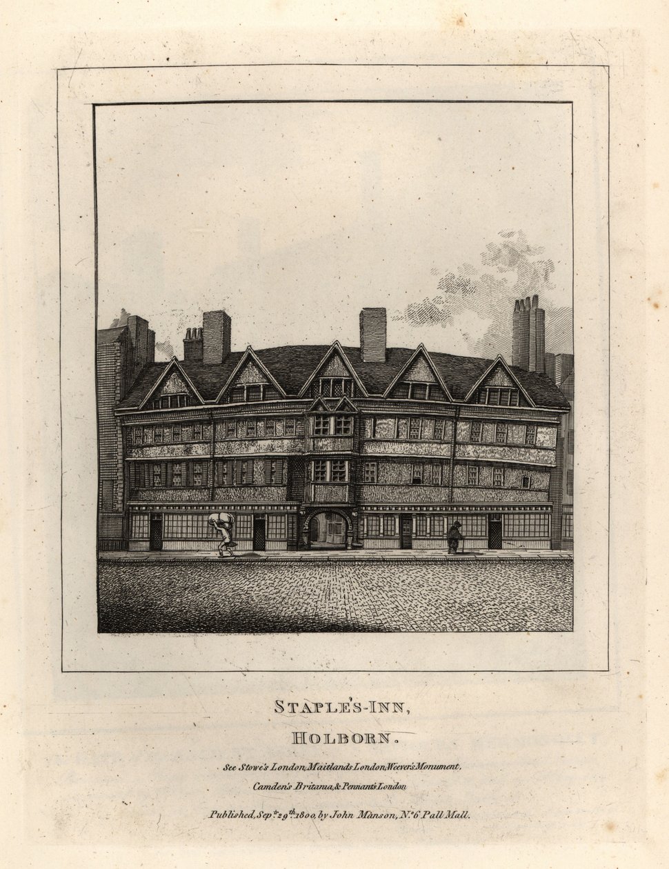 Staples Inn, Holborn tekijältä John Thomas Smith