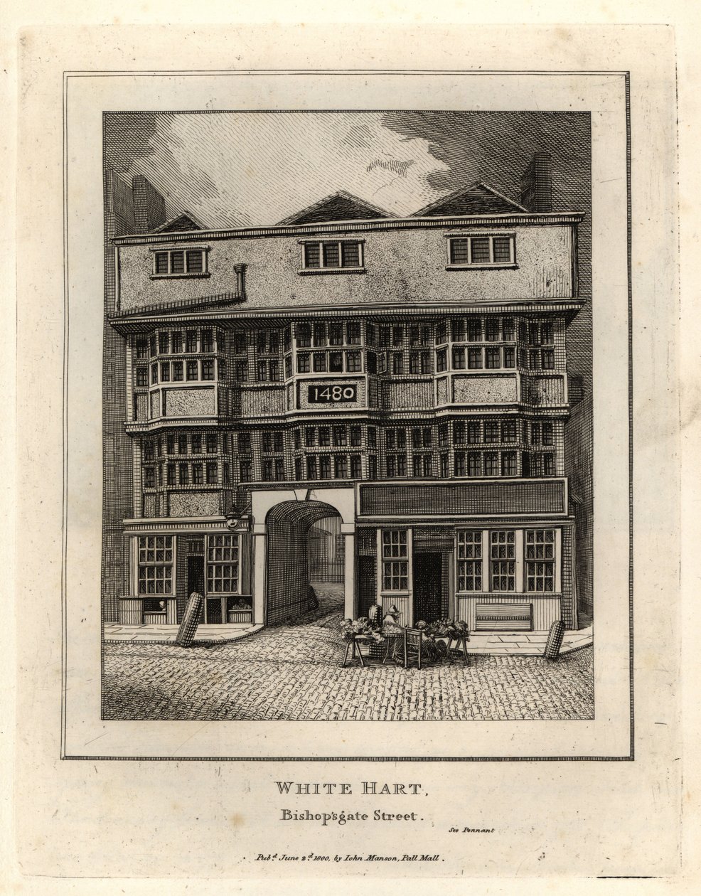 White Hart, Bishopsgate Street tekijältä John Thomas Smith