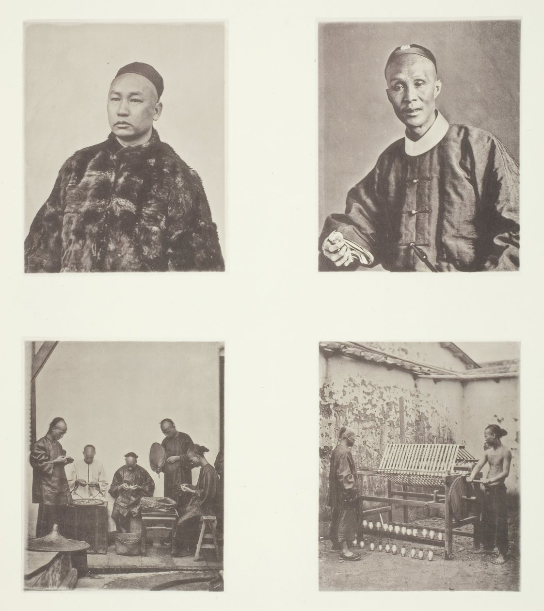 Kantonilainen herrasmies, kantonilainen herrasmies, Schroffing Dollars, Reeling Silk, c. 1868. tekijältä John Thomson