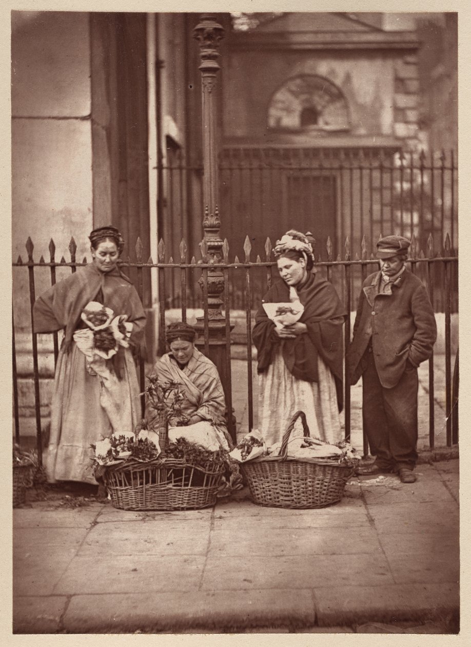 Covent Garden -kukkanaiset tekijältä John Thomson